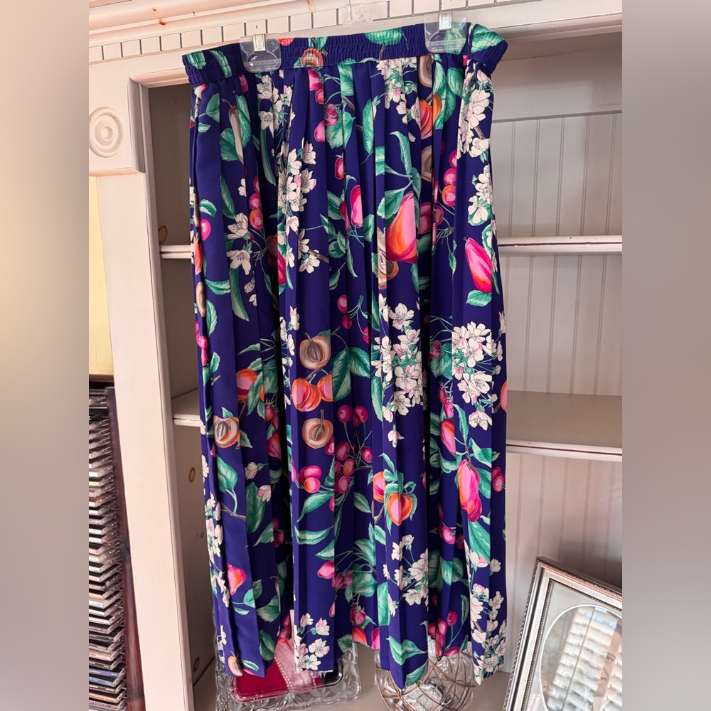 Alfred Dunner Floral and Fruity Midi Skirt